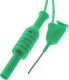 6606-D4-50-GN  Klips mini SMD, pazurkowy, z przewodem zakończonym gniazdem izolowanym 4mm, zielony, ELECTRO-PJP, 6606D450GN